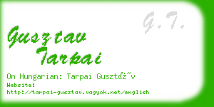 gusztav tarpai business card